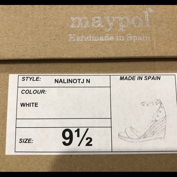 MAYPOL Studded Leather Wedge Espadrilles Size 9.5 Trendy Stylish Chic Minimalist - Picture 5 of 7